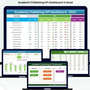 Academic Publishing KPI Dashboard in Excel