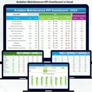 Aviation Maintenance KPI Dashboard in Excel