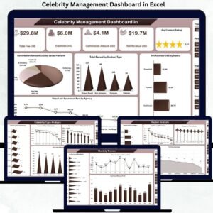 Celebrity Management Dashboard in Excel