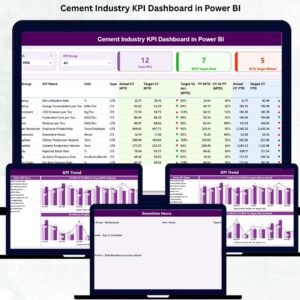 Cement Industry KPI Dashboard in Power BI