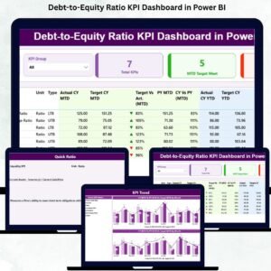 Debt-to-Equity Ratio KPI Dashboard in Power BI