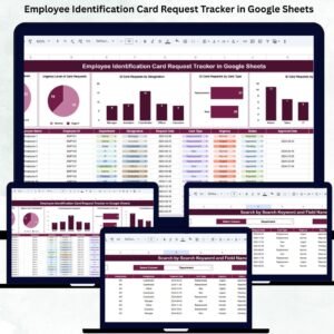 Employee Identification Card Request Tracker in Google Sheets