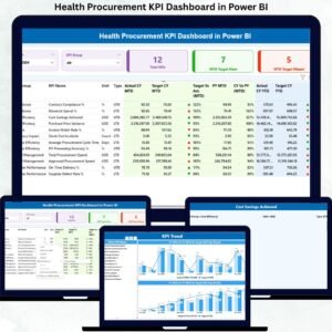 Health Procurement KPI Dashboard in Power BI