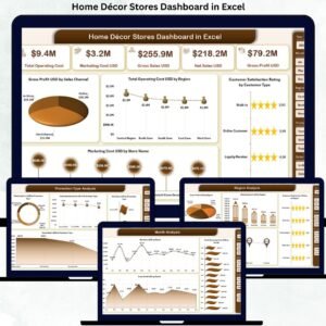 Home Décor Stores Dashboard in Excel