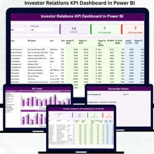 Investor Relations KPI Dashboard in Power BI