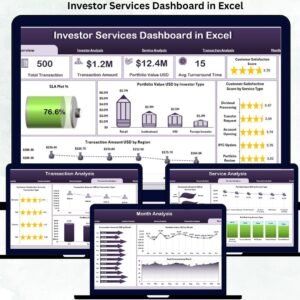 Investor Services Dashboard in Excel