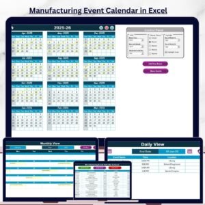 Manufacturing Event Calendar in Excel