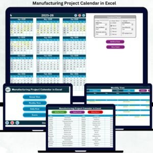 Manufacturing Project Calendar in Excel