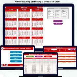 Manufacturing Staff Duty Calendar in Excel