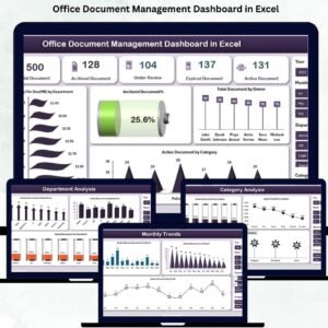 Office Document Management Dashboard in Excel