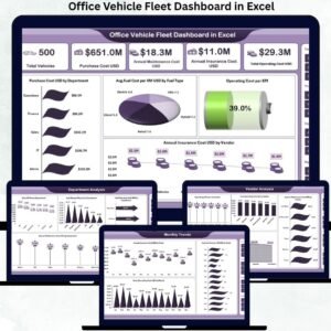 Office Vehicle Fleet Dashboard in Excel
