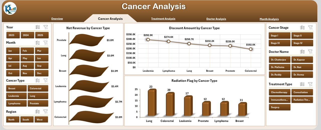 Oncology Services Dashboard in Excel - Image 3