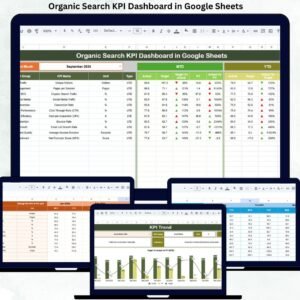 Organic Search KPI Dashboard in Google Sheets