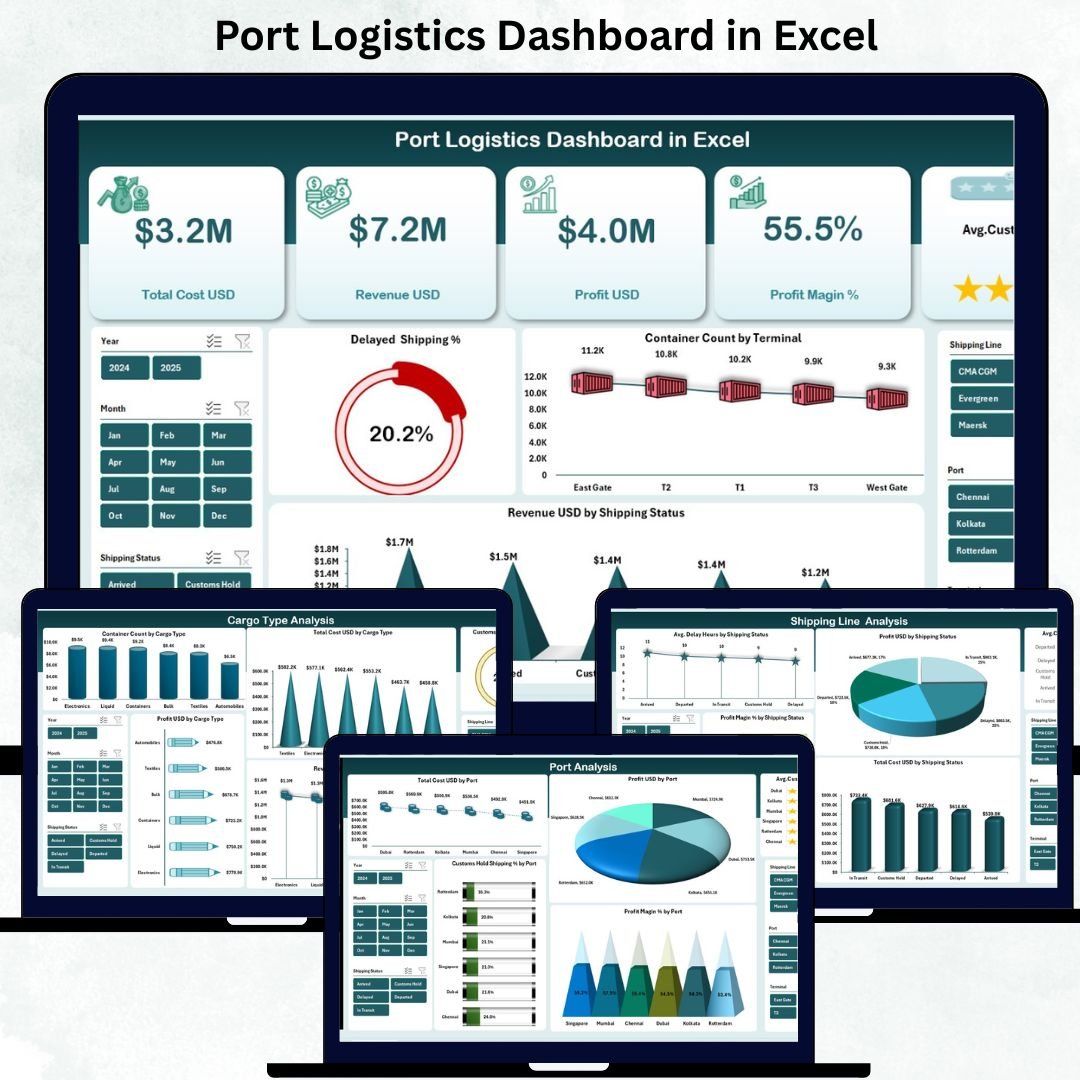 Port Logistics Dashboard in Excel