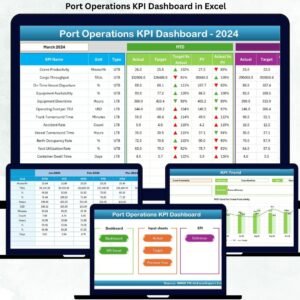 Port Operations KPI Dashboard in Excel