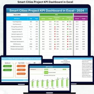 Smart Cities Project KPI Dashboard in Excel