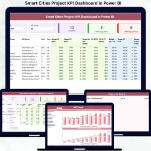Smart Cities Project KPI Dashboard in Power BI