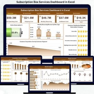 Subscription Box Services Dashboard in Excel