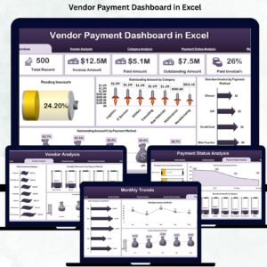 Vendor Payment Dashboard in Excel