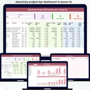 Electricity Project KPI Dashboard in Power BI