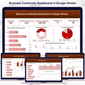 Business Continuity Dashboard in Google Sheets
