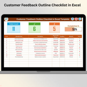 Customer Feedback Outline Checklist in Excel