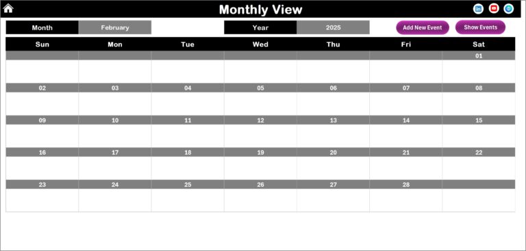 Customer Service Holiday Calendar in Excel - Next Gen Templates