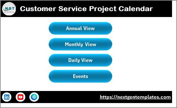 Customer Service Project Calendar in Excel - Image 2