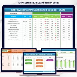 ERP Systems KPI Dashboard in Excel