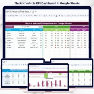 Electric Vehicle KPI Dashboard in Google Sheets