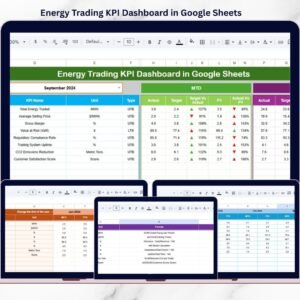 Energy Trading KPI Dashboard in Google Sheets