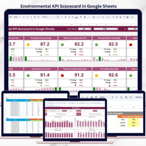 Environmental KPI Scorecard In Google Sheets