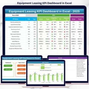 Equipment Leasing KPI Dashboard in Excel