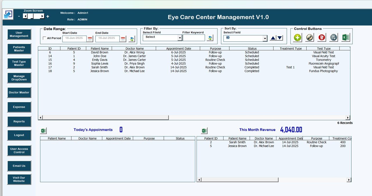 Eye Care Centre Management System