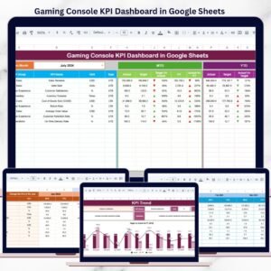 Gaming Console KPI Dashboard in Google Sheets