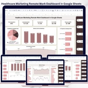 Healthcare Marketing Remote Work Dashboard in Google Sheets