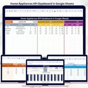 Home Appliances KPI Dashboard in Google Sheets