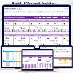 Hospitality KPI Scorecard in Google Sheets