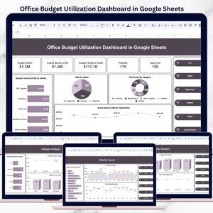 Office Budget Utilization Dashboard in Google Sheets