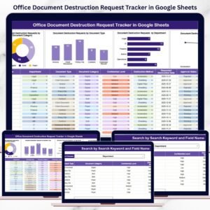 Office Document Destruction Request Tracker in Google Sheets