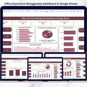 Office Document Management Dashboard in Google Sheets