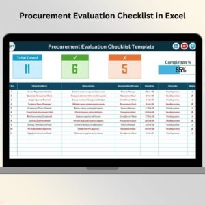 Procurement Evaluation Checklist in Excel