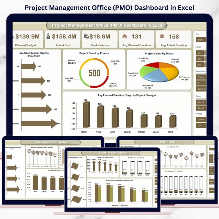 Project Management Dashboard in Excel - Next Gen Templates