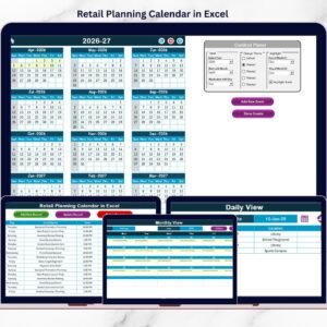 Retail Planning Calendar in Excel