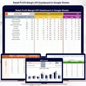 Retail Profit Margin KPI Dashboard in Google Sheets