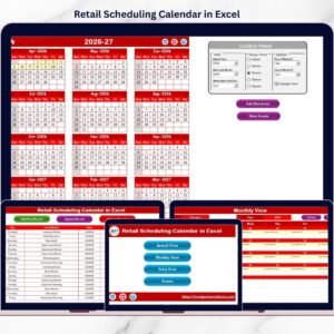 Retail Scheduling Calendar in Excel