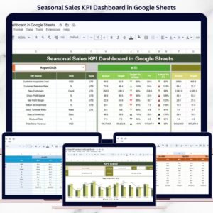 Seasonal Sales KPI Dashboard in Google Sheets