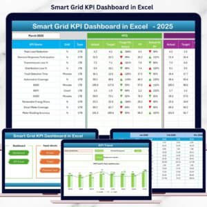 Smart Grid KPI Dashboard in Excel