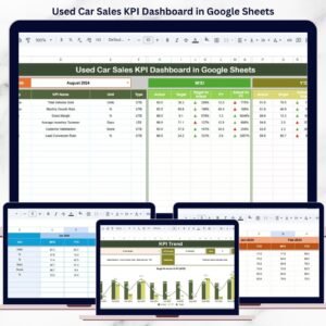 Used Car Sales KPI Dashboard in Google Sheets