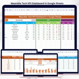 Wearable Tech KPI Dashboard in Google Sheets